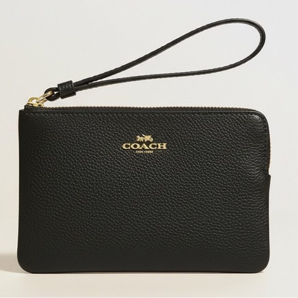 NWT Coach Corner Zip Wristlet in Dark Ivy (Green) - Picture 3 of 13